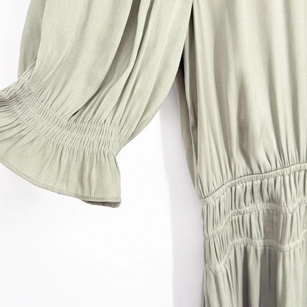 Anthropologie Current Air Sage Green Midi Dress - Picture 4 of 13